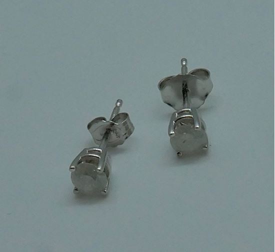 Picture of 14kt white gold studs 0.8 grams with 2 diamonds (0.50pts) 792975-1