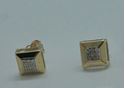 Picture of 14kt yellow gold stud earrings with czs 1.2 grams with 18 round diamonds 846218-3