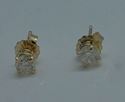 Picture of 14kt yellow gold stud earrings with diamonds 0.9 grams 0.50pts 852975-1