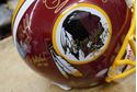 Picture of WASHINGTON REDSKINS SIGNED TEAM REPLICA NFL HELMET WITH COA COLLECTIBLE.  VERY GOOD CONDITION. 