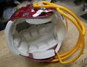 Picture of WASHINGTON REDSKINS SIGNED TEAM REPLICA NFL HELMET WITH COA COLLECTIBLE.  VERY GOOD CONDITION. 