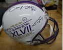 Picture of Riddel Helmet signed by 8 Ravens Players NEW ORLEANS Super Bowl XLVII 02.03.13 with COA ICON MEMORABILIA certificate # 12048.  signed by Dennis Pitta , Justin Tucker, Halotu Ngata, Ray Rice,Torrey Smith, Terrell Suggs, Ed Reed, Ray Lewis  good condition. 